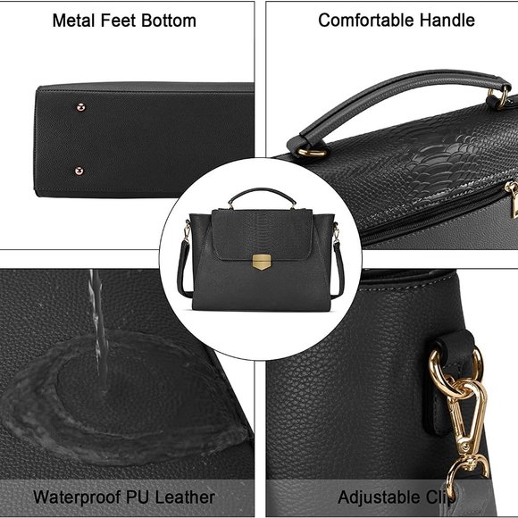 NWT Black Satchel/Briefcase - Picture 4 of 7